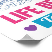 40歳モダンの誕生日引用文 ポスター (角)