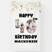 40歳モダンの誕生日7フォトコラージュのナンバーズ星 横断幕