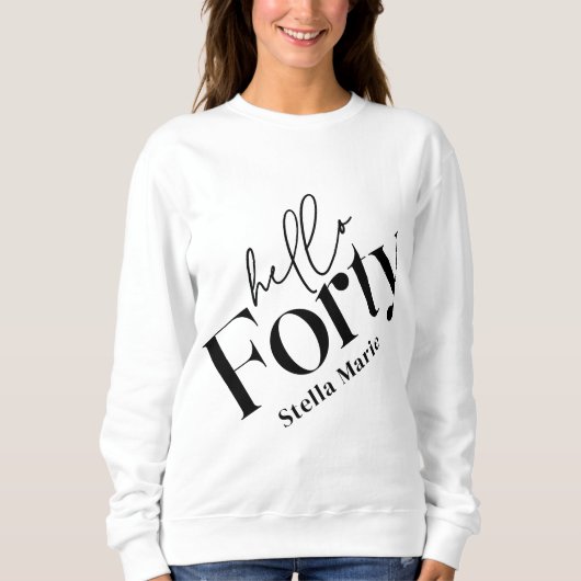 40歳モダンミニマルエレガントの誕生日 スウェットシャツ (正面)