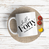 40歳モダンミニマルエレガントの誕生日 マグカップ