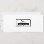 40歳モダン誕生日パーティー搭乗チケット写真 招待状 (裏面)