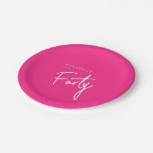 40歳モダン40歳の誕生日ピンク ペーパープレート (アングル)