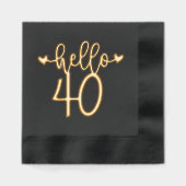 40歳モダン40歳 箔ナプキン (正面)