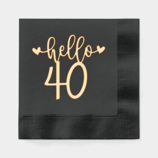 40歳モダン40歳 箔ナプキン (正面)