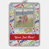 40歳ユニークの誕生日パーティーギフトパーソナライズされた シルバープレートフレームオーナメント (正面)