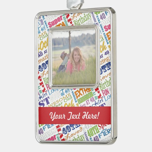 40歳ユニークの誕生日パーティーギフトパーソナライズされた シルバープレートフレームオーナメント (左)