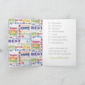 40歳ユニークの誕生日パーティープレゼント カード (内部)