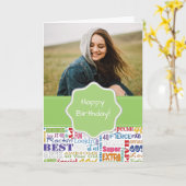 40歳ユニークの誕生日パーティープレゼント カード (黄色い花)