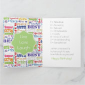 40歳ユニークの誕生日パーティープレゼント カード (内部)