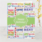 40歳ユニークの誕生日パーティープレゼント カード (黄色い花)