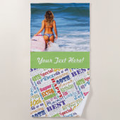 40歳ユニークの誕生日パーティープレゼント ビーチタオル (正面)