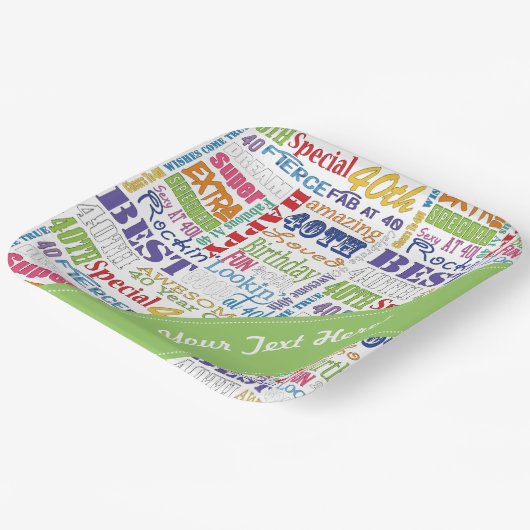 40歳ユニークの誕生日パーティープレゼント ペーパープレート (傾斜あり)