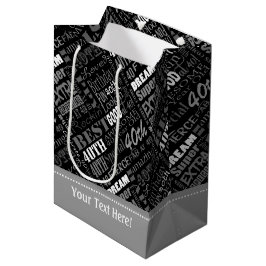 40歳ユニークの誕生日パーティープレゼント ミディアムペーパーバッグ