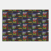 40歳ユニークの誕生日パーティープレゼント ラッピングペーパーシート (正面2)