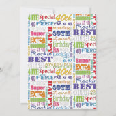 40歳ユニークの誕生日パーティープレゼント 招待状 (裏面)