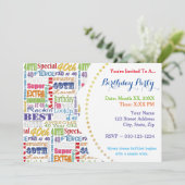 40歳ユニークの誕生日パーティープレゼント 招待状 (スタンド正面)