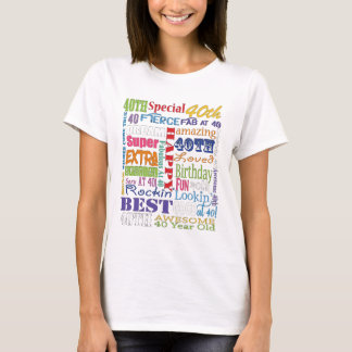 40歳ユニークの誕生日パーティープレゼント Tシャツ