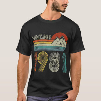 40歳ヴィンテージ1981年40歳レトロ男性 Tシャツ