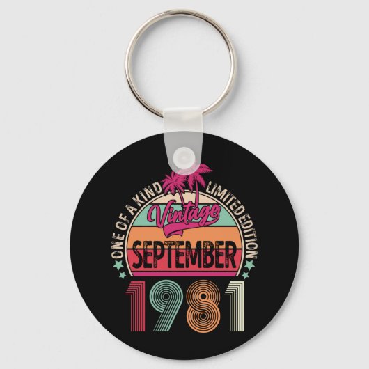 40歳ヴィンテージ1981年9月40日 キーホルダー (正面)
