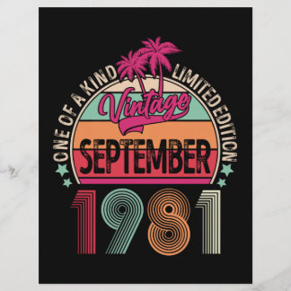 40歳ヴィンテージ1981年9月40日 レターヘッド