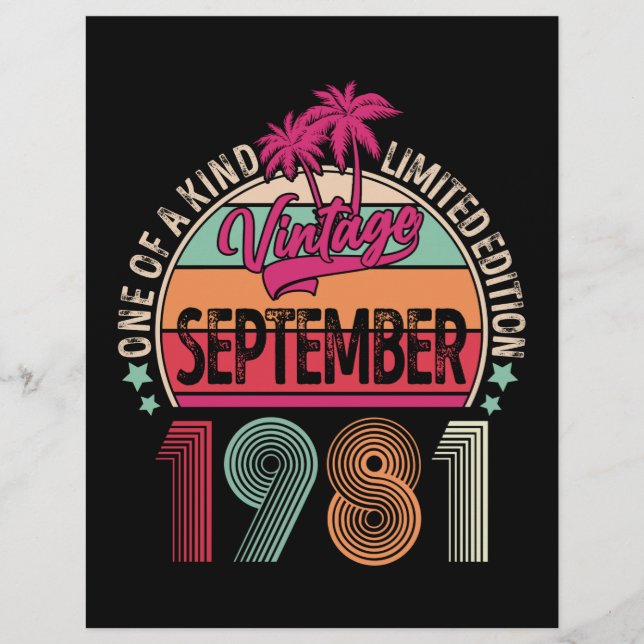 40歳ヴィンテージ1981年9月40日 レターヘッド (正面)