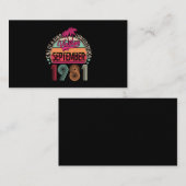 40歳ヴィンテージ1981年9月40日 名刺 (正面/裏面)
