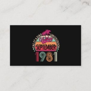 40歳ヴィンテージ1981年9月40日 名刺