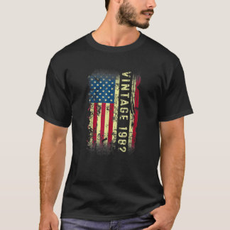 40歳ヴィンテージ1982年米国国旗40歳の誕生日 Tシャツ