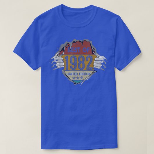 40歳ヴィンテージ1982年限定版40th Bir Tシャツ (デザイン正面)