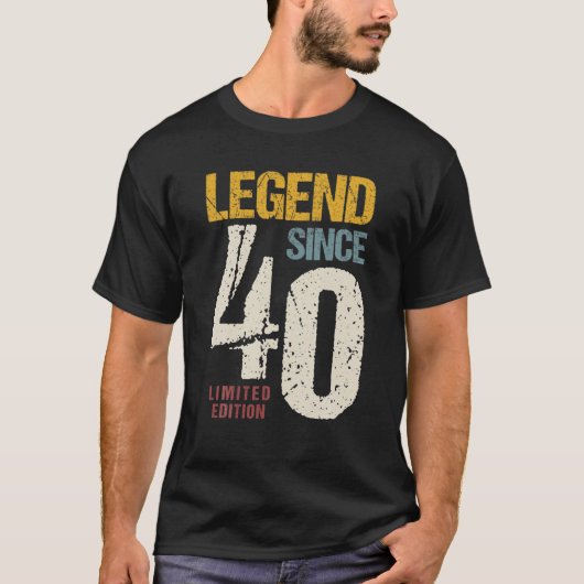 40歳ヴィンテージ1982 40歳の誕生日の装飾 Tシャツ (正面)