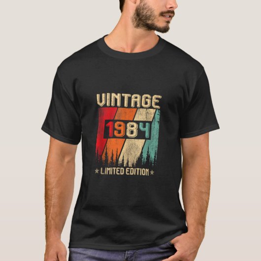 40歳ヴィンテージ1984年限定版40th Birt Tシャツ (正面)
