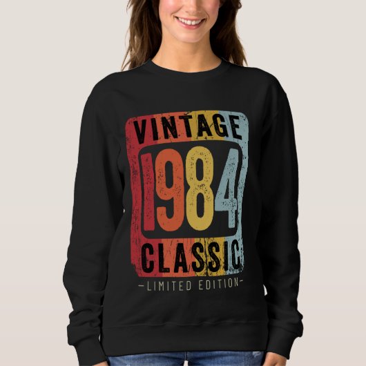 40歳ヴィンテージ1984 40歳の誕生日の装飾 スウェットシャツ (正面)