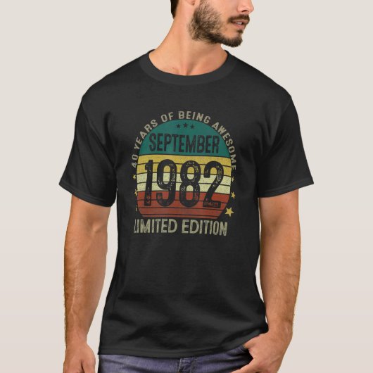 40歳ヴィンテージ40歳1982年9月 Tシャツ (正面)