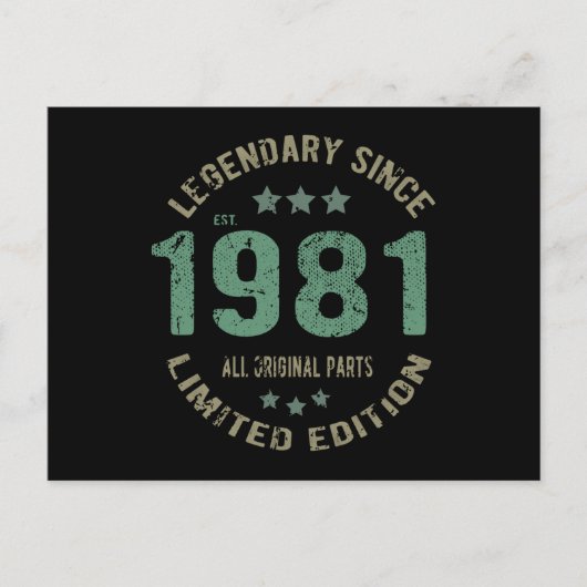 40歳伝説の誕生日 40歳の誕生日 ポストカード (正面)