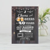 40歳招待状、21歳誕生日招待状 招待状 (スタンド正面)