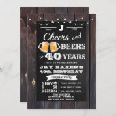 40歳招待状、21歳誕生日招待状 招待状 (正面/裏面)