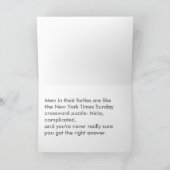 40歳男性への誕生日のクロスワードパズル カード (内部)