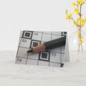 40歳男性への誕生日のクロスワードパズル カード (黄色い花)