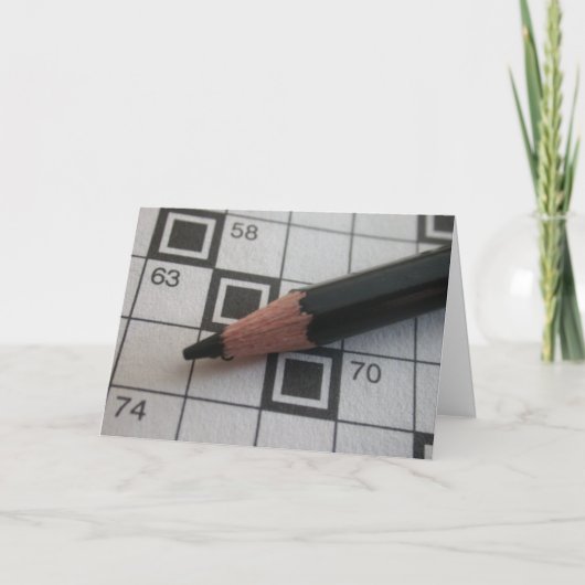 40歳男性への誕生日のクロスワードパズル カード (正面)