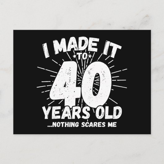 40歳皮肉なミーム面白い40歳の誕生日 ポストカード (正面)