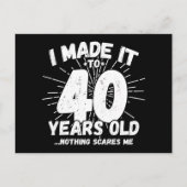 40歳皮肉なミーム面白い40歳誕生日 ポストカード (正面)