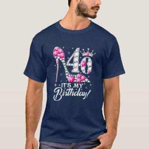 40歳私の40歳の誕生日ピンク・おもしろいディアム Tシャツ