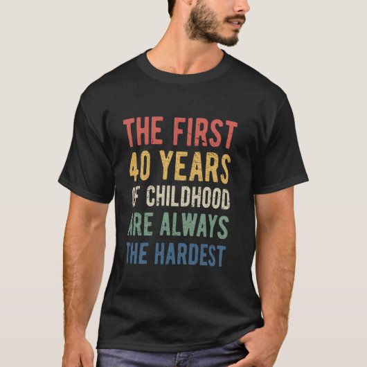 40歳笑わされるのジョークヴィンテージカラー40th Bir Tシャツ (正面)