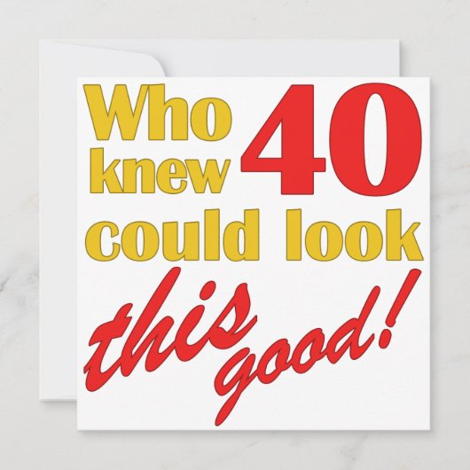 40歳笑わされるの誕生日パーティの招待状 招待状 (正面)