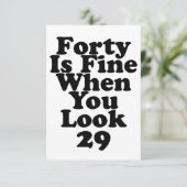 40歳素晴らしで29歳40代おもしろいを見感謝している サンキューカード (スタンド正面)