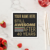 40歳素晴らしの誕生日カスタム スタンダードカクテルナプキン (インサイチュ)