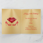 40歳素晴らしパーソナライズされた誕生日カード カード (内部)