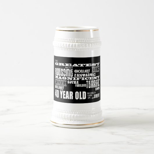 40歳素晴らしパーティー40歳 ビールジョッキ (中央)