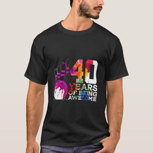 40歳素晴らしボーリング40歳ロー Tシャツ (正面)