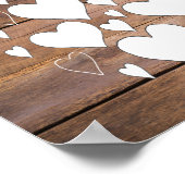 40歳素朴誕生日のゲストブックポスター ポスター (角)